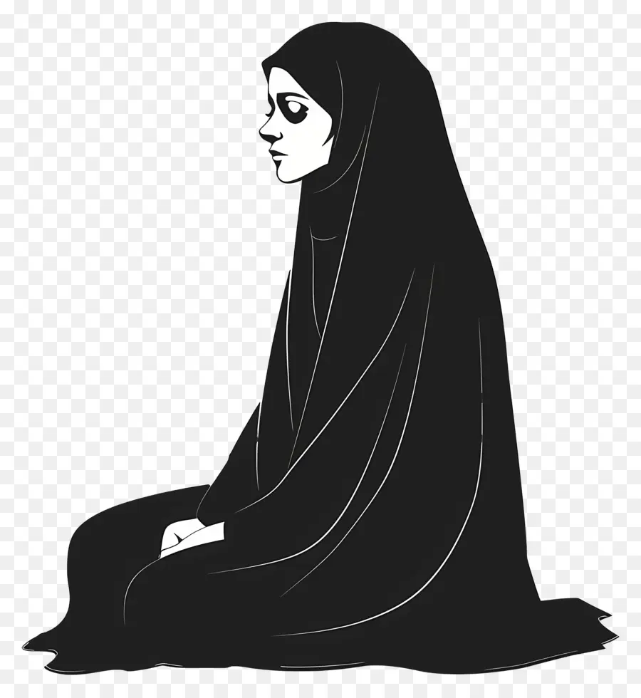 Женщина в хиджабе，Мусульманин PNG
