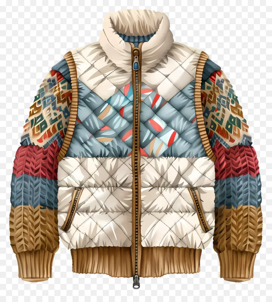 зимнее пальто，вышитая куртка PNG