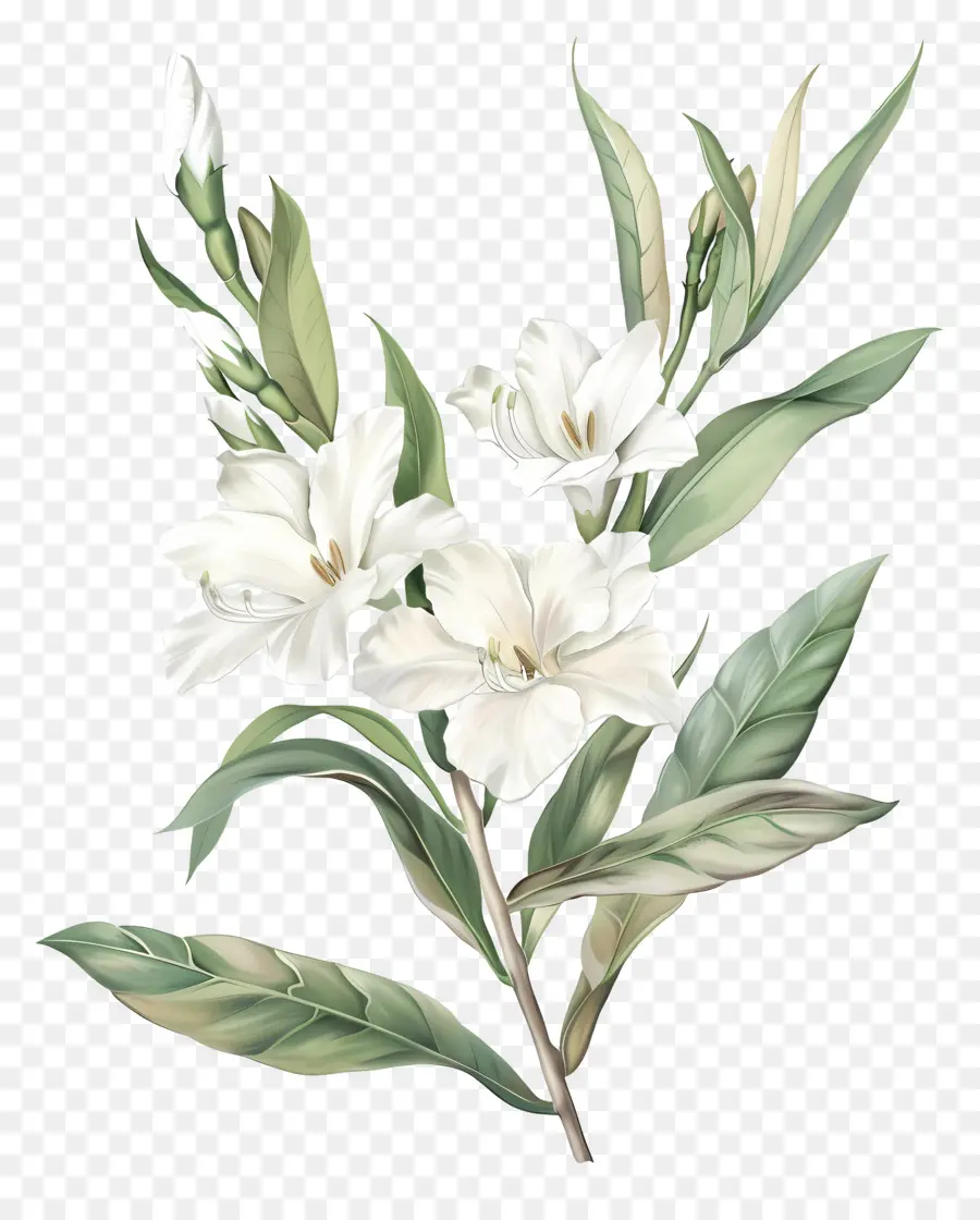 Tuberose Flower，жасмин цветок PNG