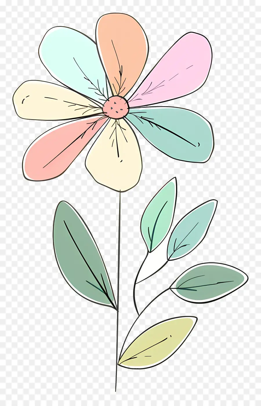 мультфильм цветок，Цветок в форме сердца PNG