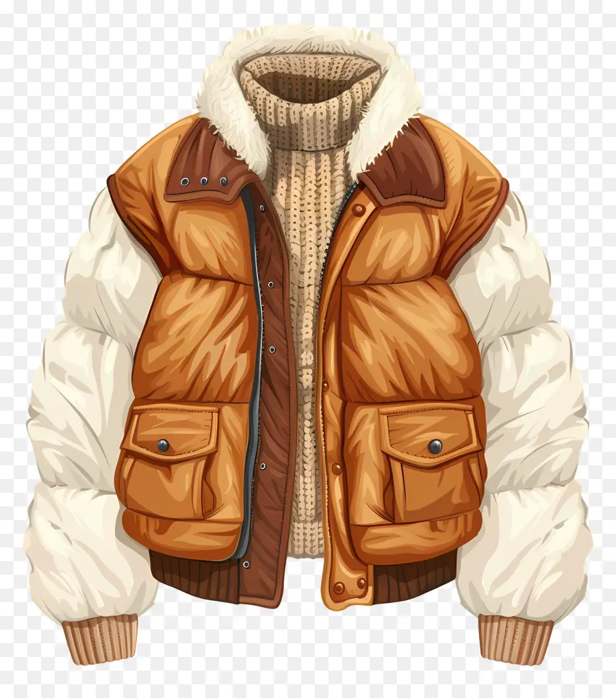 зимнее пальто，коричневая куртка PNG