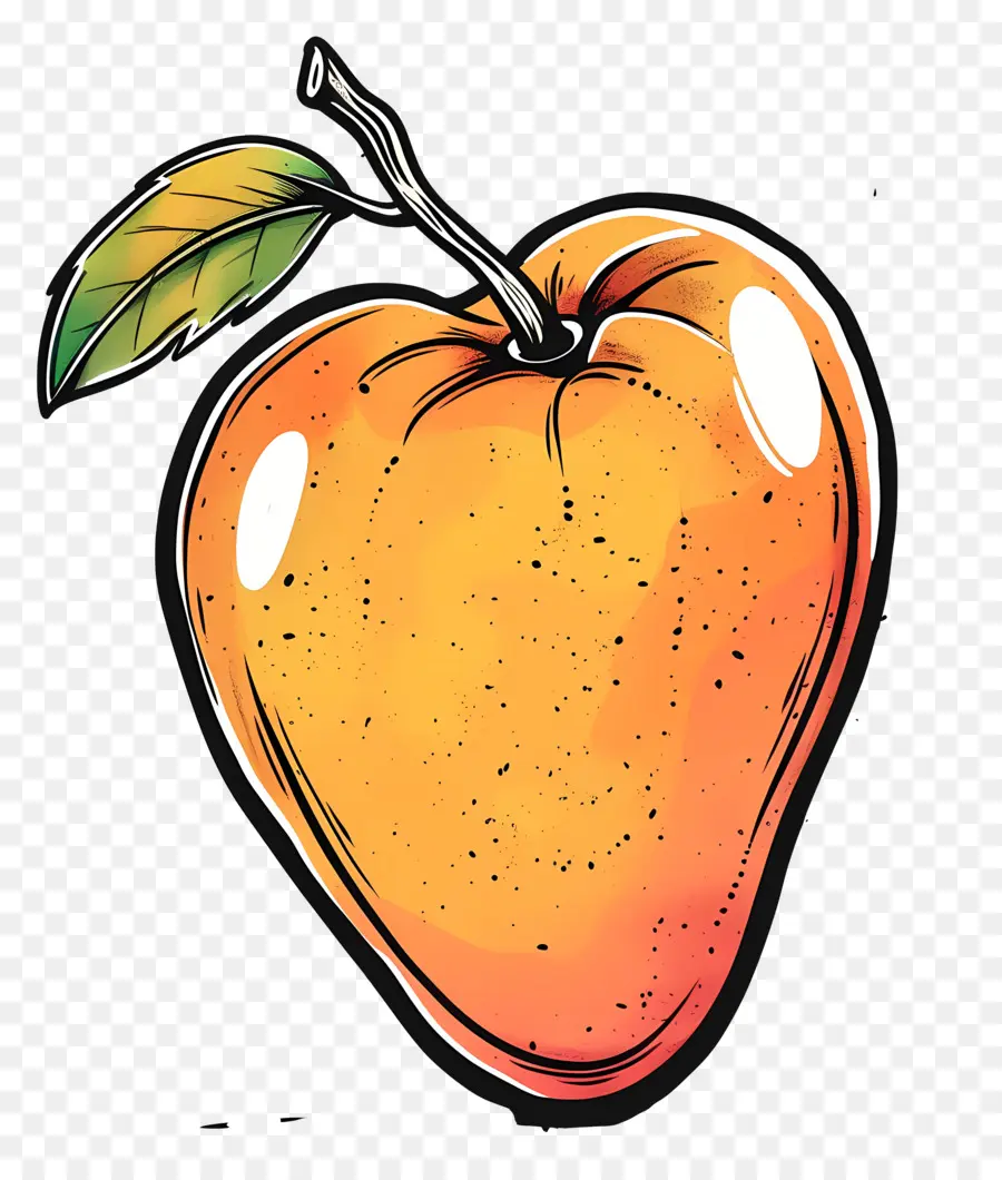 мультфильм манго，персик PNG