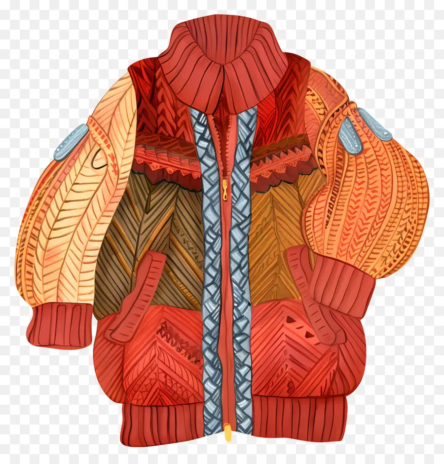 зимнее пальто，богато украшенная куртка PNG