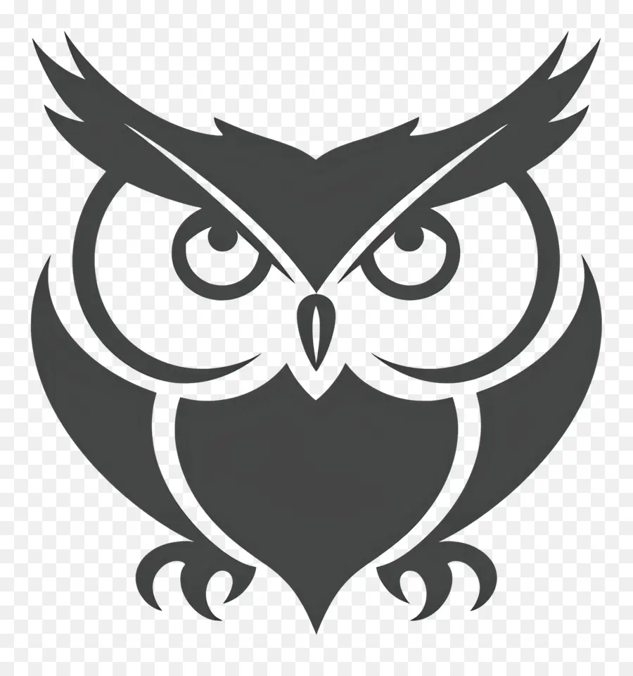 Простой дизайн，логотип сова  PNG