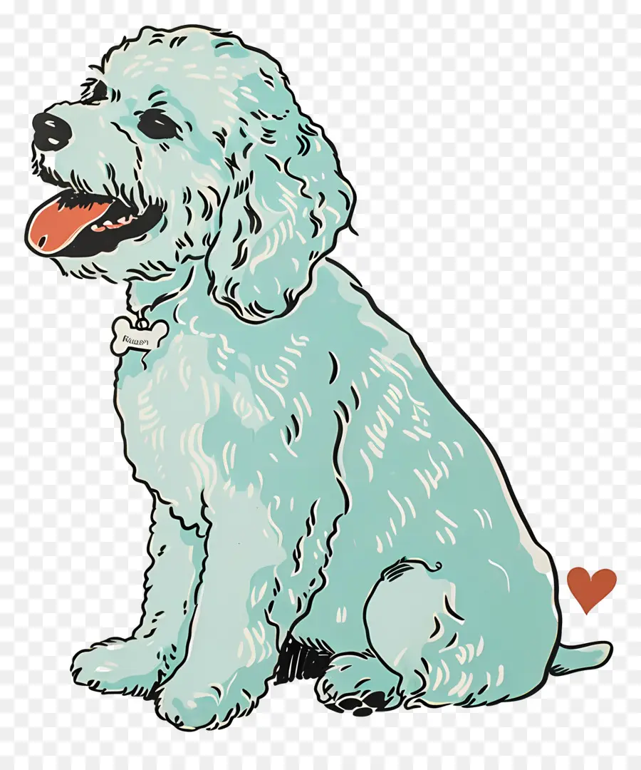 мультфильм собака，Белая пушистая собака PNG