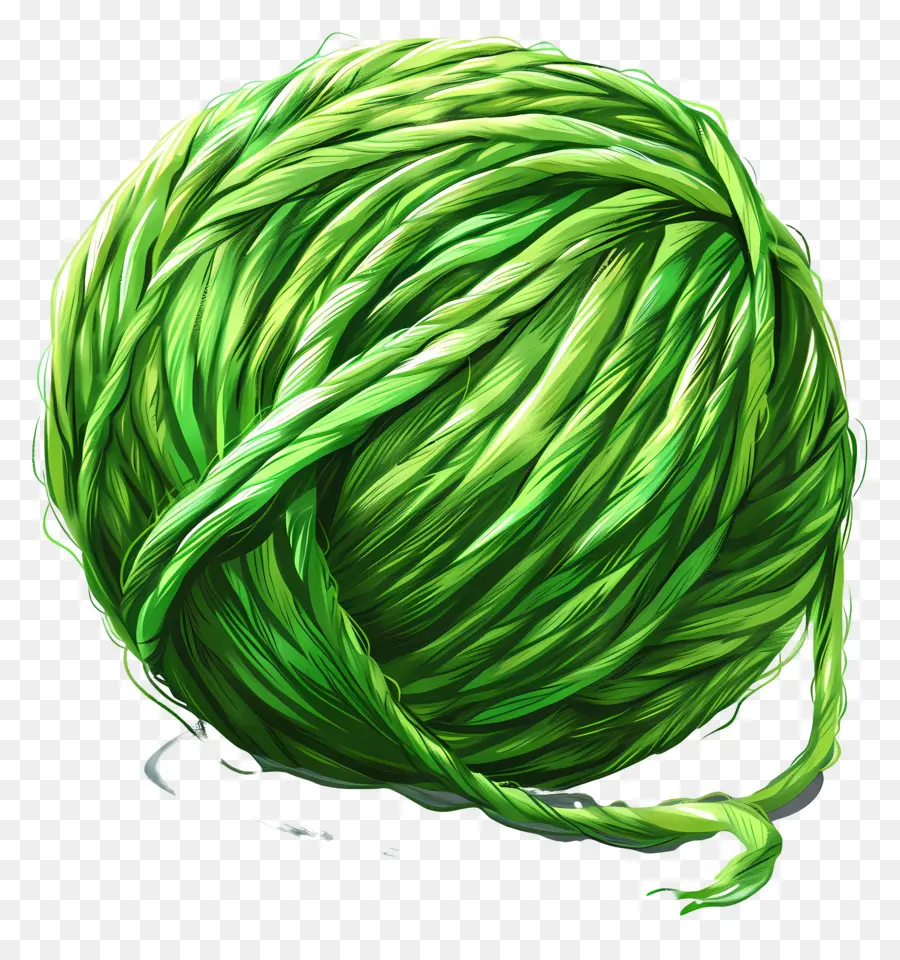 Зеленая пряжа мяч，пряжа PNG