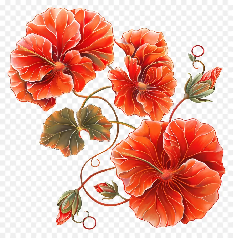 цветок бегония ，оранжевые цветы PNG