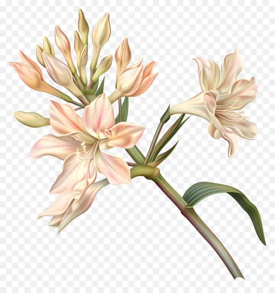 Tuberose Flower，белый цветок PNG