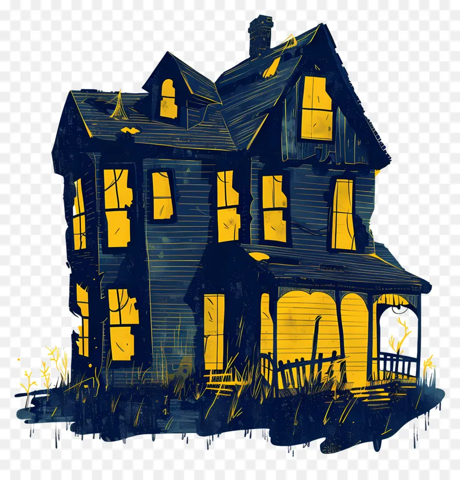 Дом с привидениями，заброшенный дом PNG