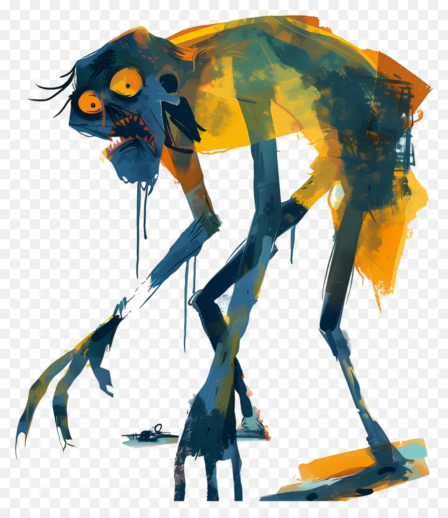 зомби，мультипликационное существо PNG