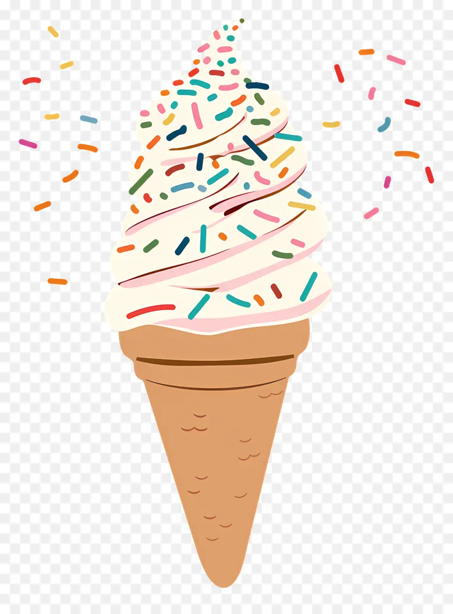 мороженое с посыпкой，Ice Cream Cone PNG