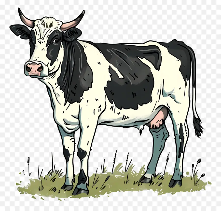 Cartoon Cow，корова PNG
