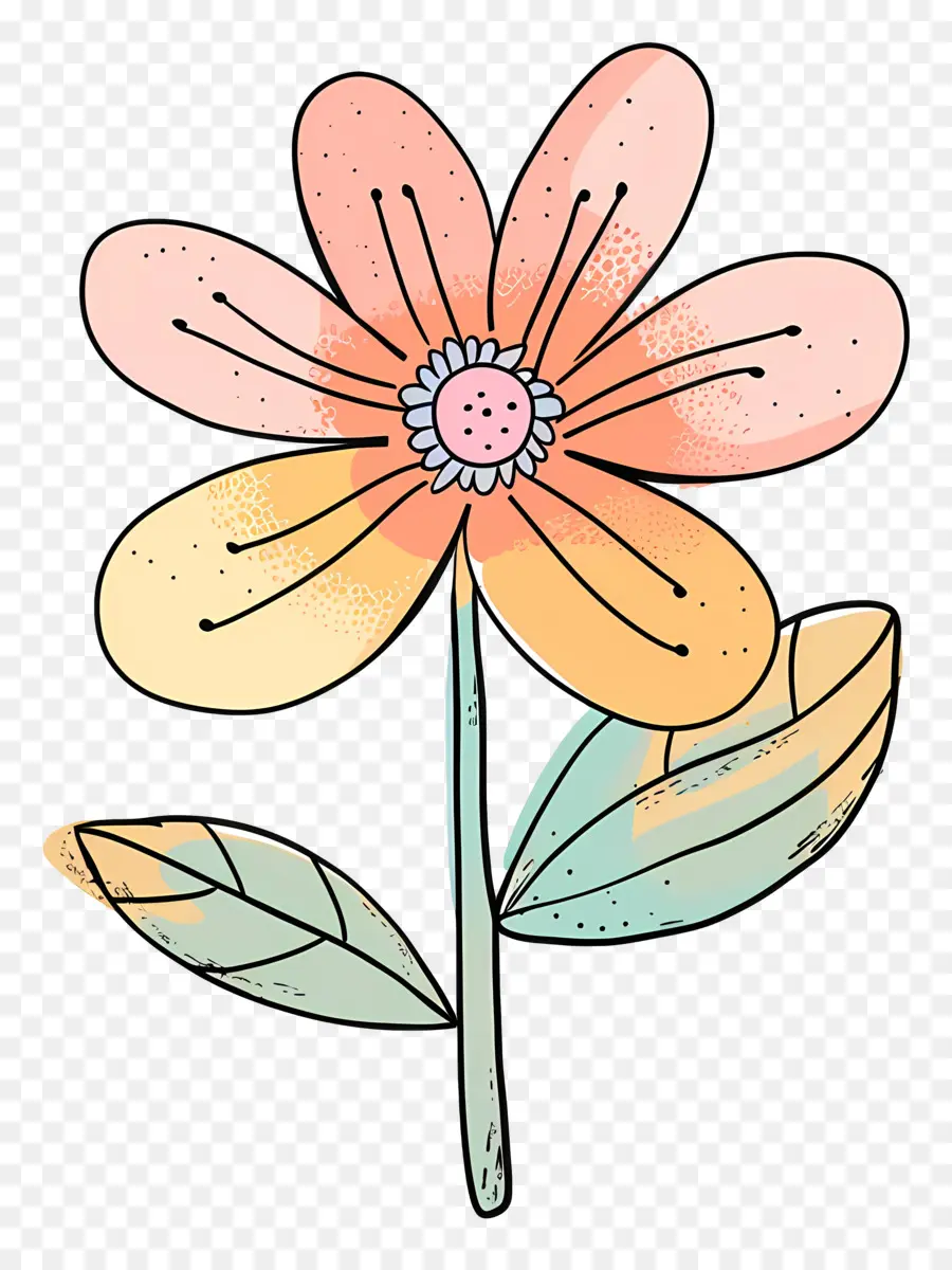 мультфильм цветок，цветочный рисунок PNG