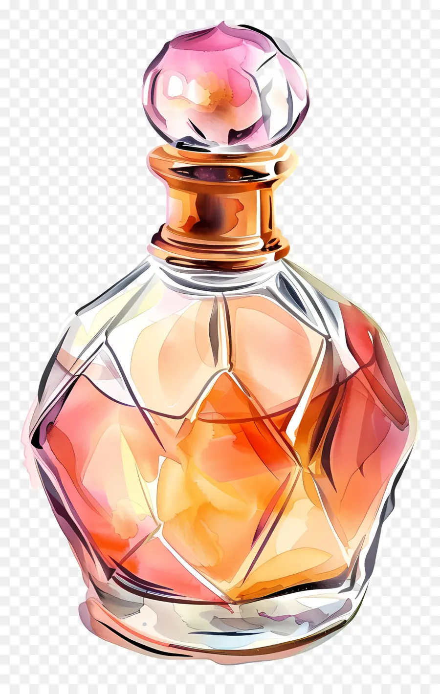 Perfume Bottle，акварельная живопись PNG