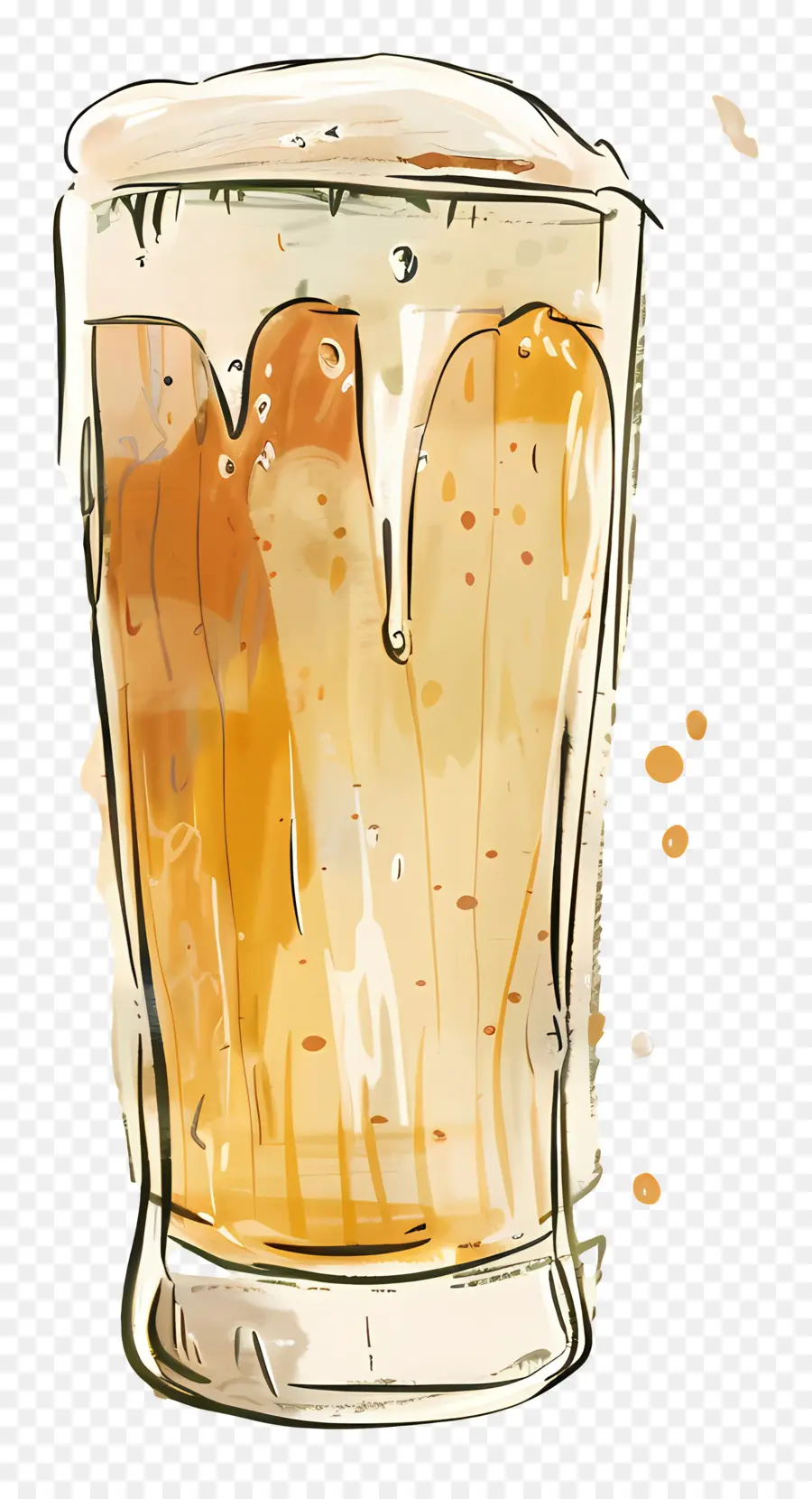 мультфильм пиво，акварельная живопись PNG