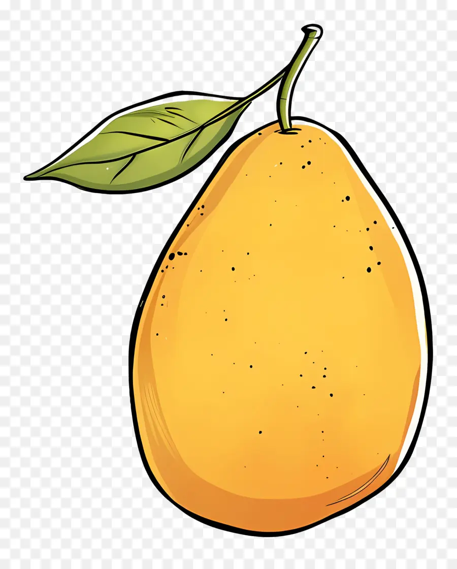 мультфильм манго，желтый персик PNG