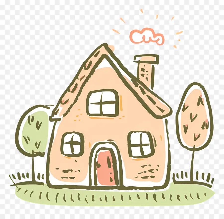 мультфильм дом，небольшой дом PNG