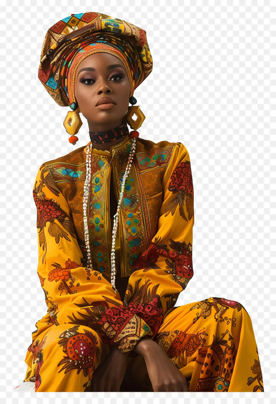 африканская женщина，африканская мода PNG
