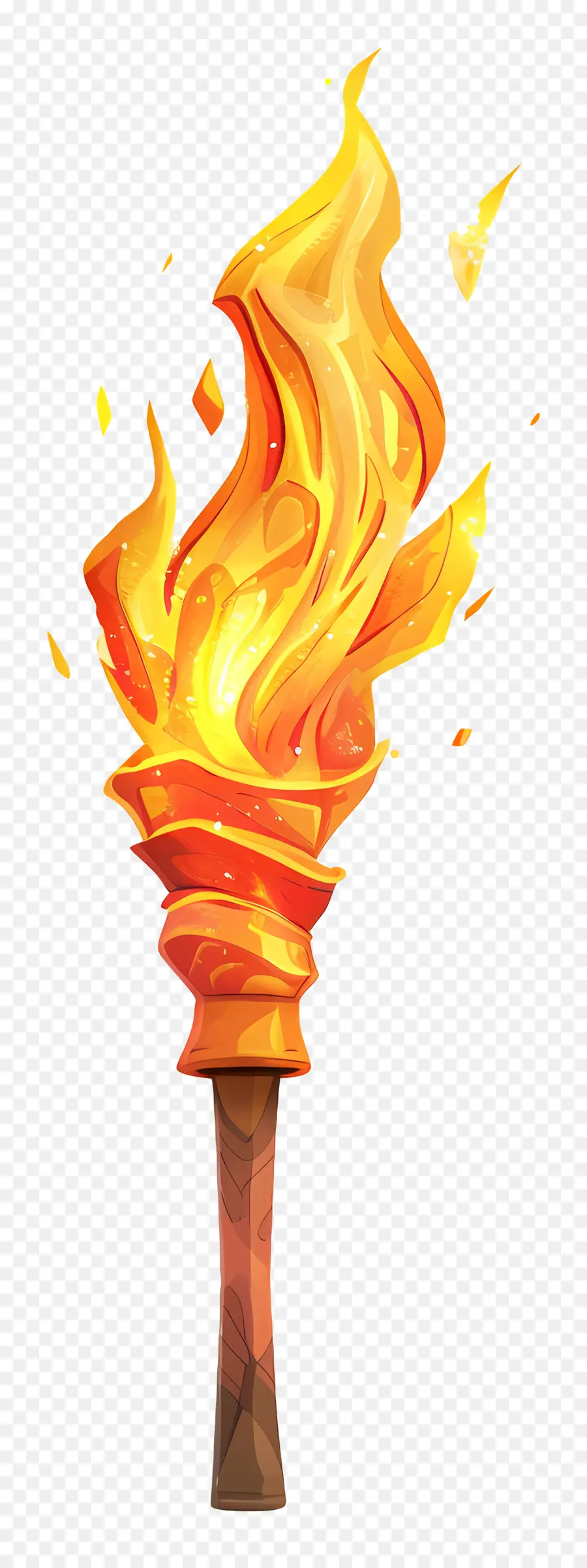 Олимпийский факел，Яркий PNG