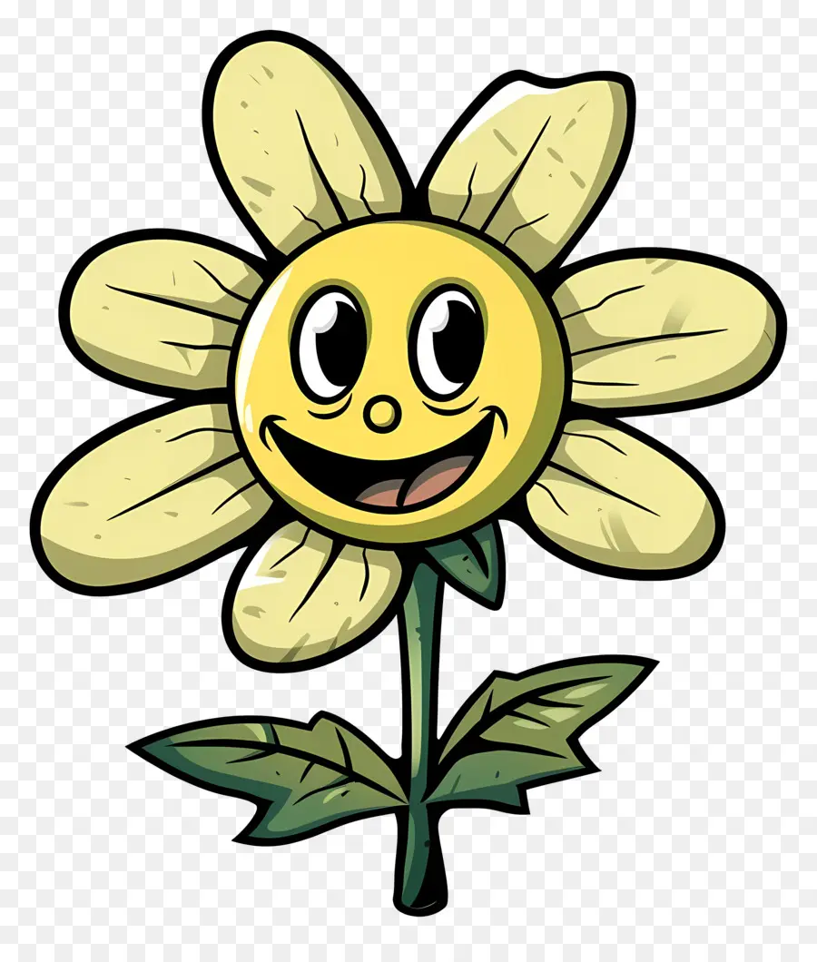 мультфильм цветок，Дейзи Смайлик лицо PNG