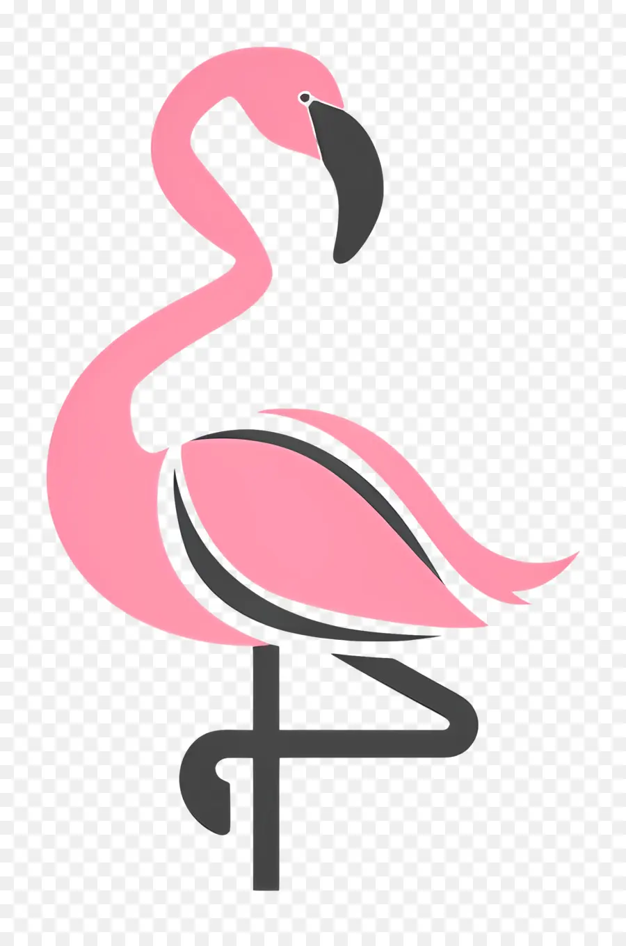 Простой дизайн，Pink Flamingo PNG