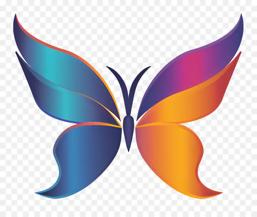 Простой дизайн，логотип бабочка  PNG