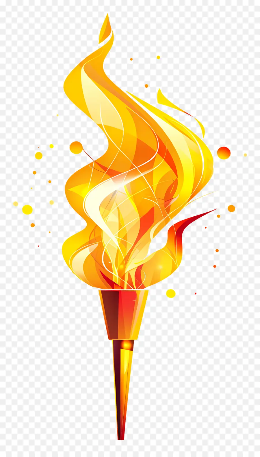 Олимпийский факел，Пламя PNG