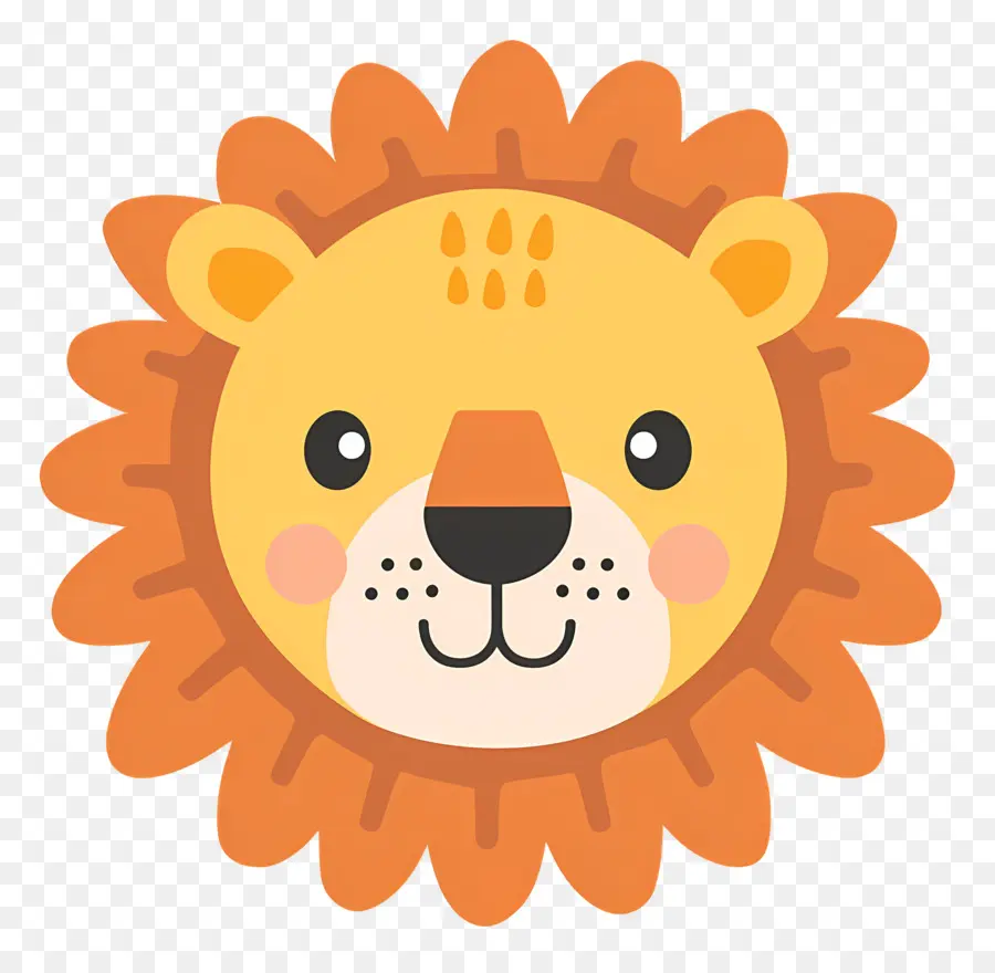 Симпатичное лицо льва，Лев PNG