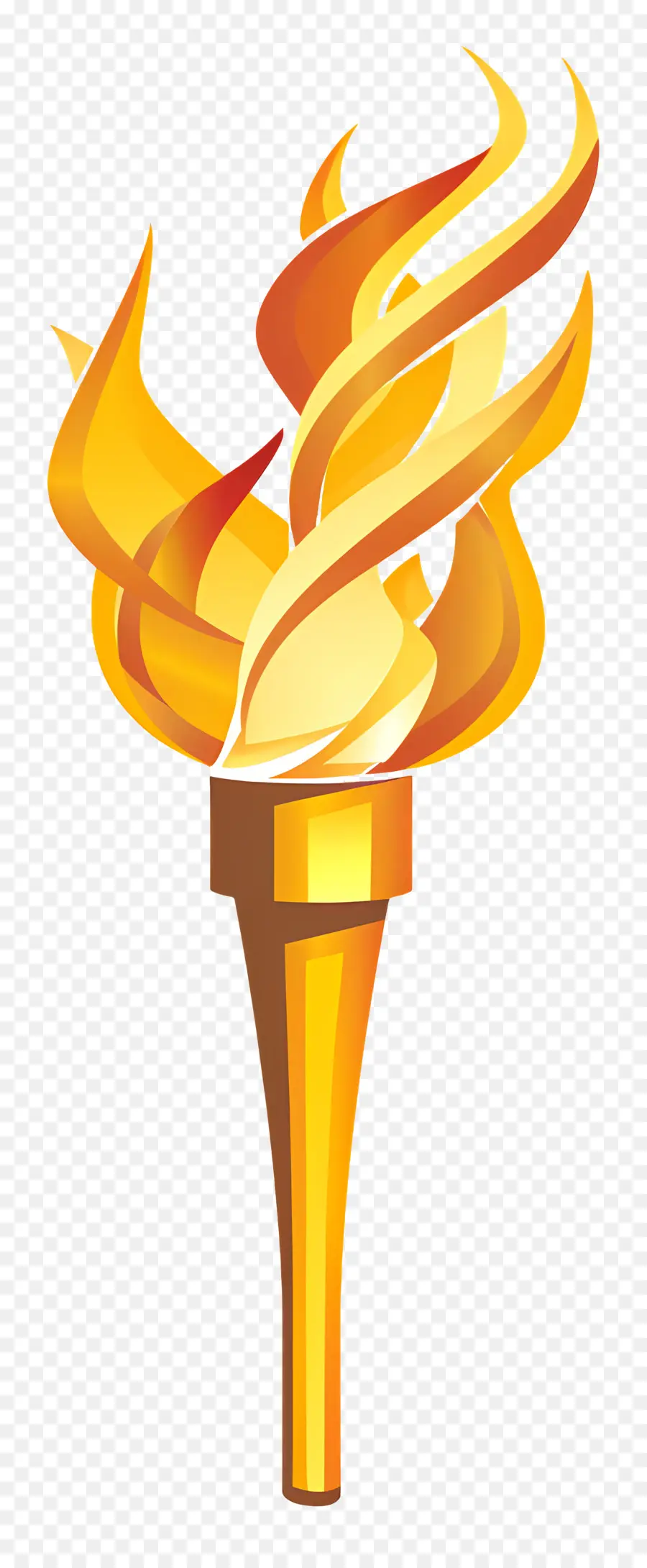 Олимпийский факел，Золотой факел PNG