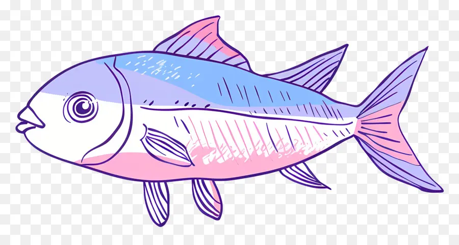 мультфильм рыбы，синяя рыба PNG