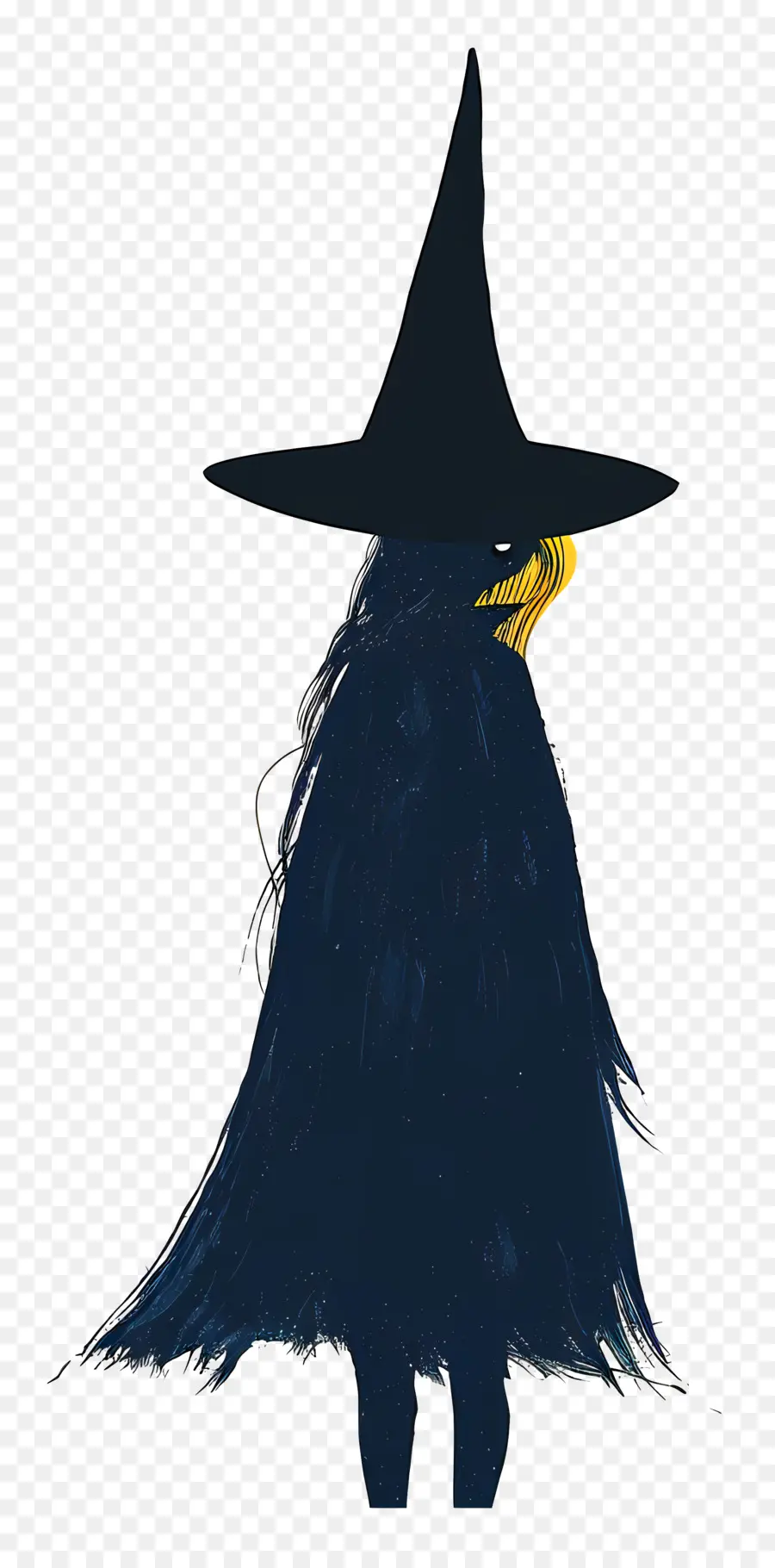 ведьма，Черный плащ с капюшоном PNG
