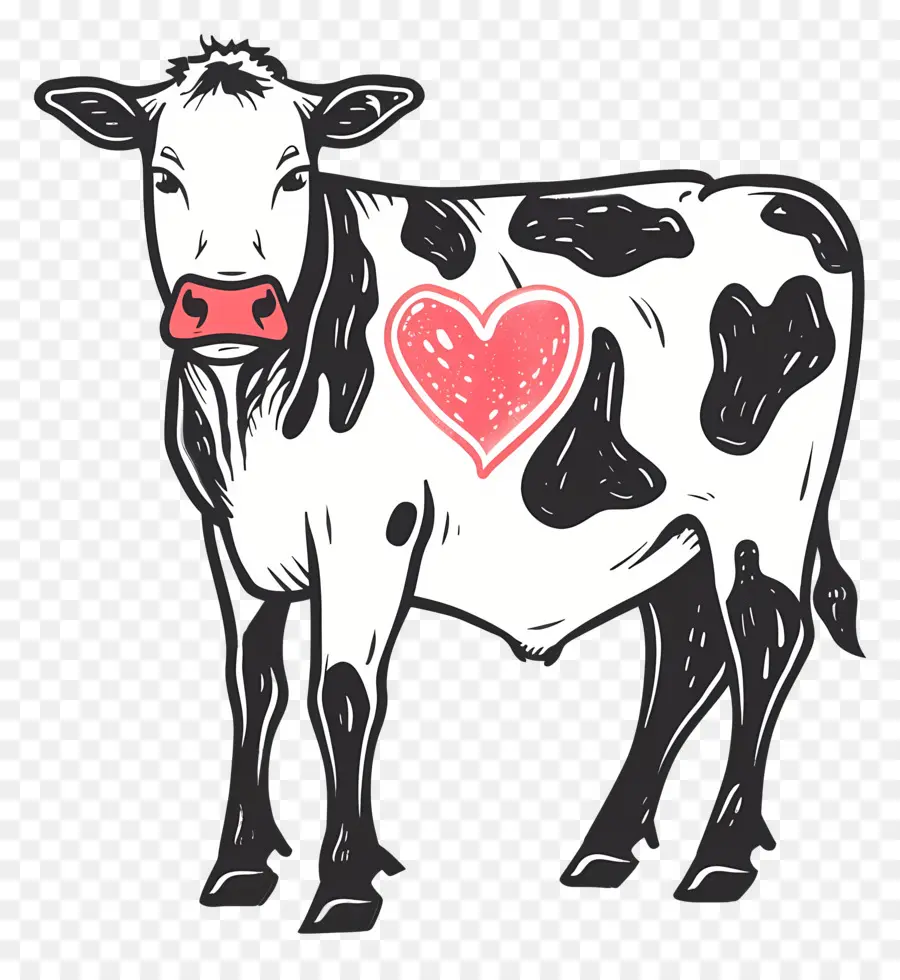Cartoon Cow，Коровь иллюстрация PNG