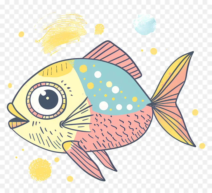 мультфильм рыбы，голубые глаза PNG