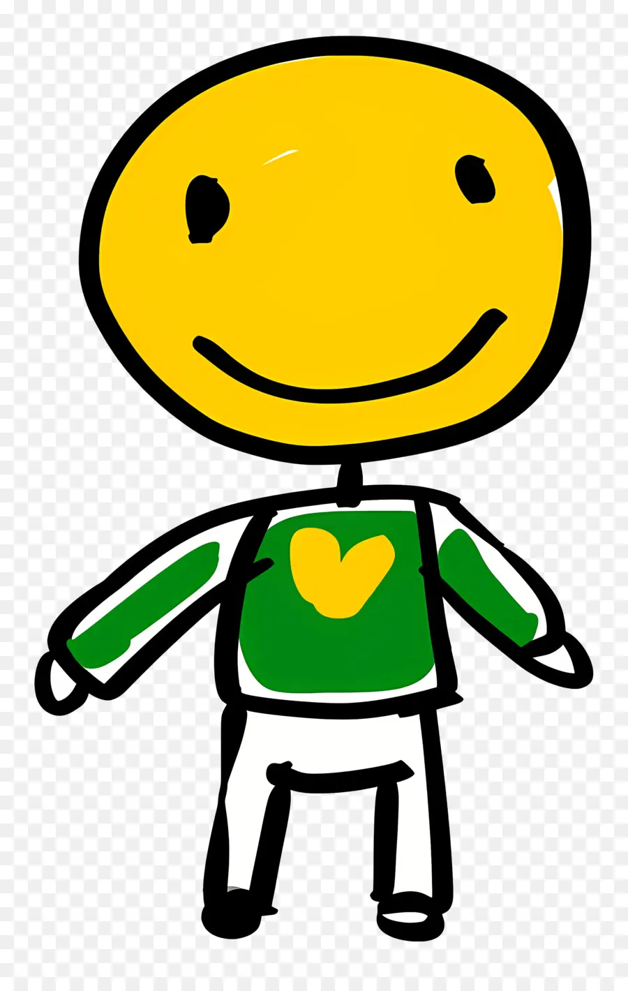 мультфильм люди，зеленый свитер PNG