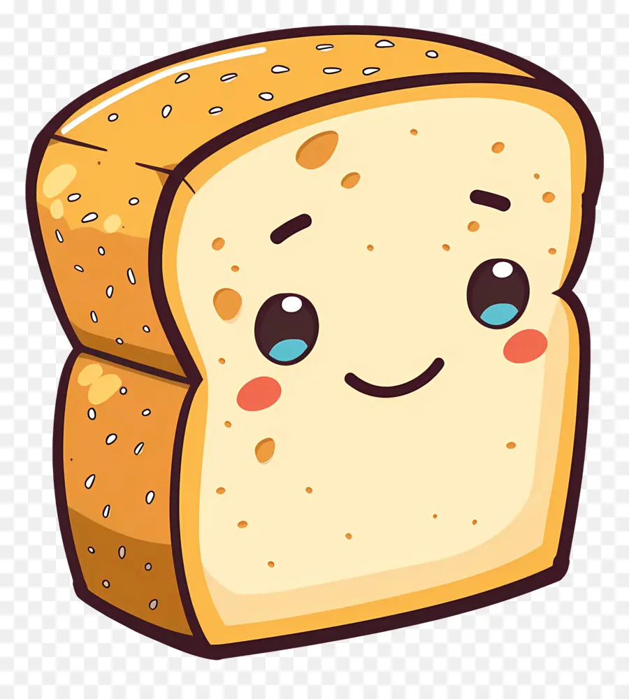 Милый хлеб，Улыбающийся тост PNG