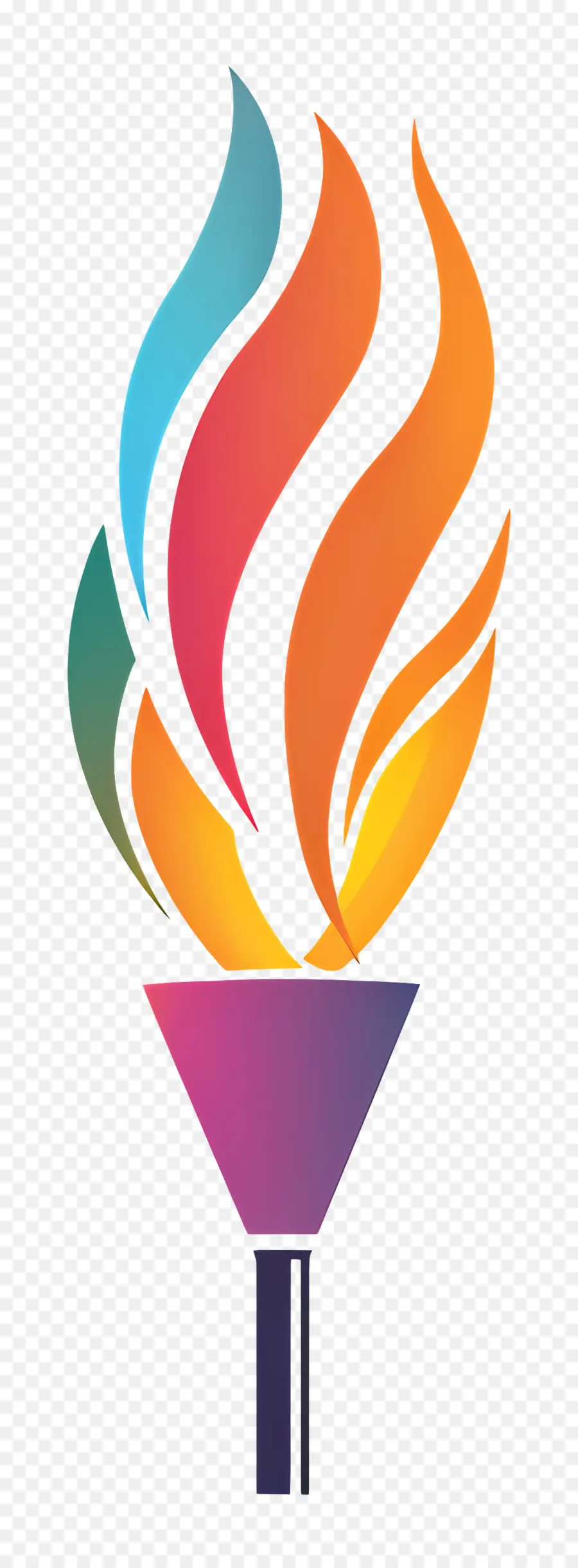 Олимпийский факел，Пылающий факел PNG