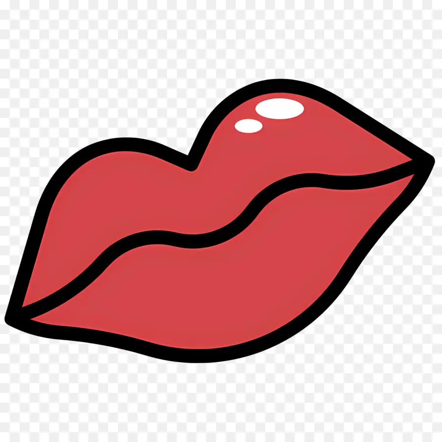 след от помады，красные губы PNG
