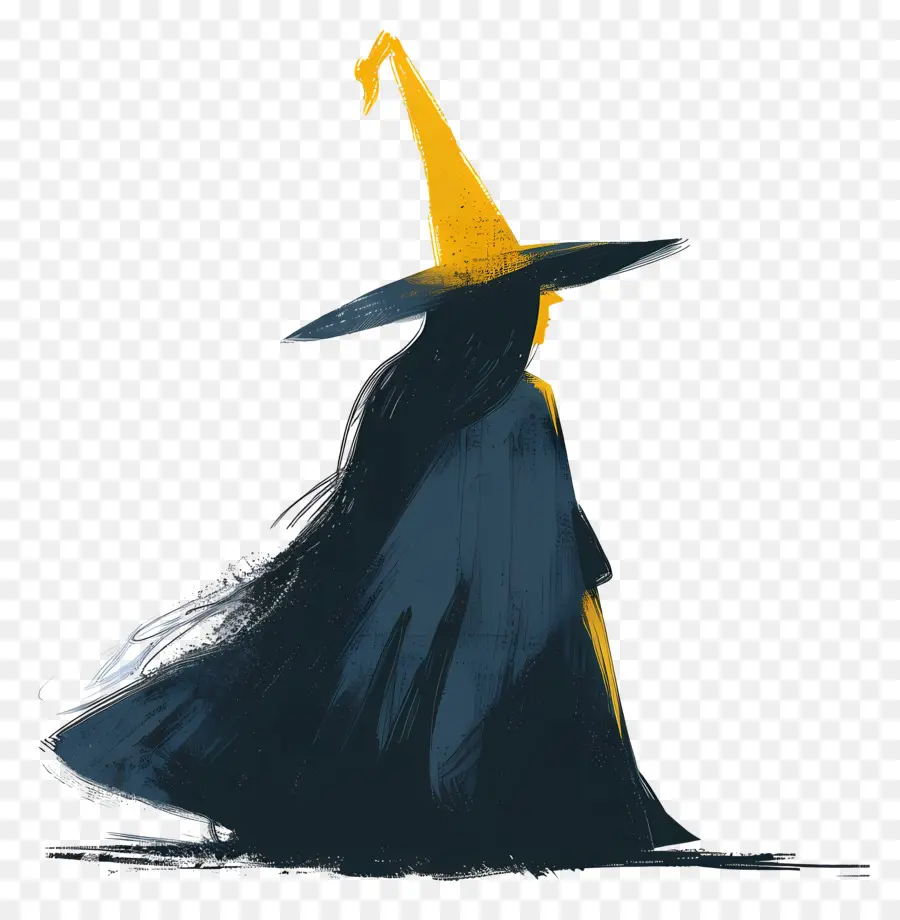 ведьма，черное платье PNG