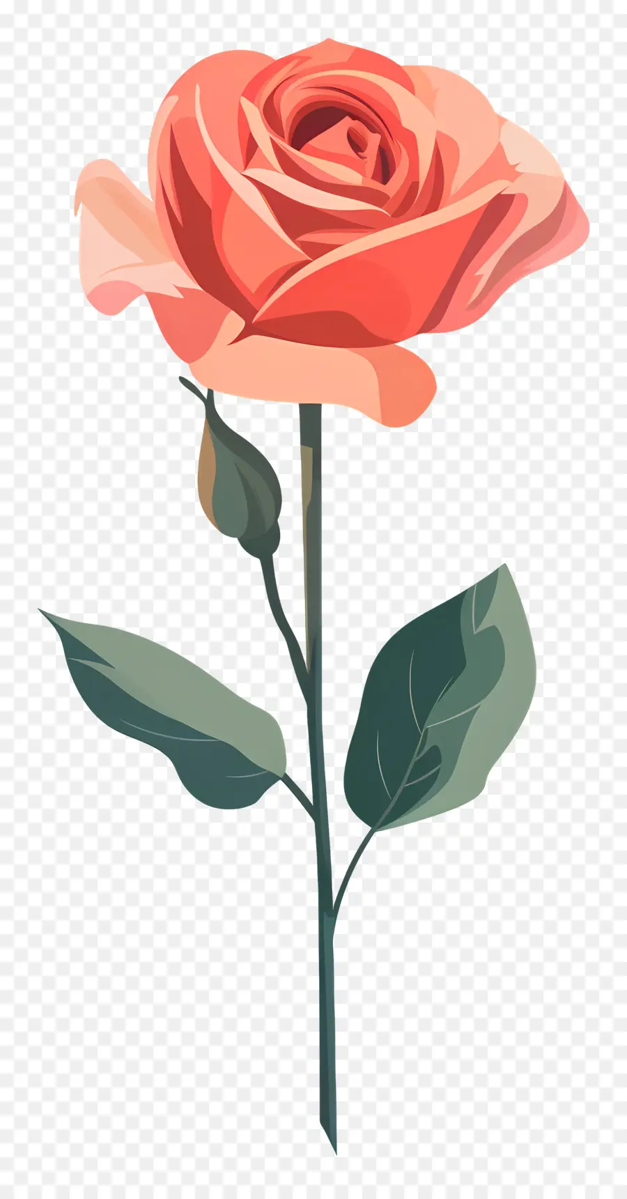 одиночная роза，Pink Rose PNG