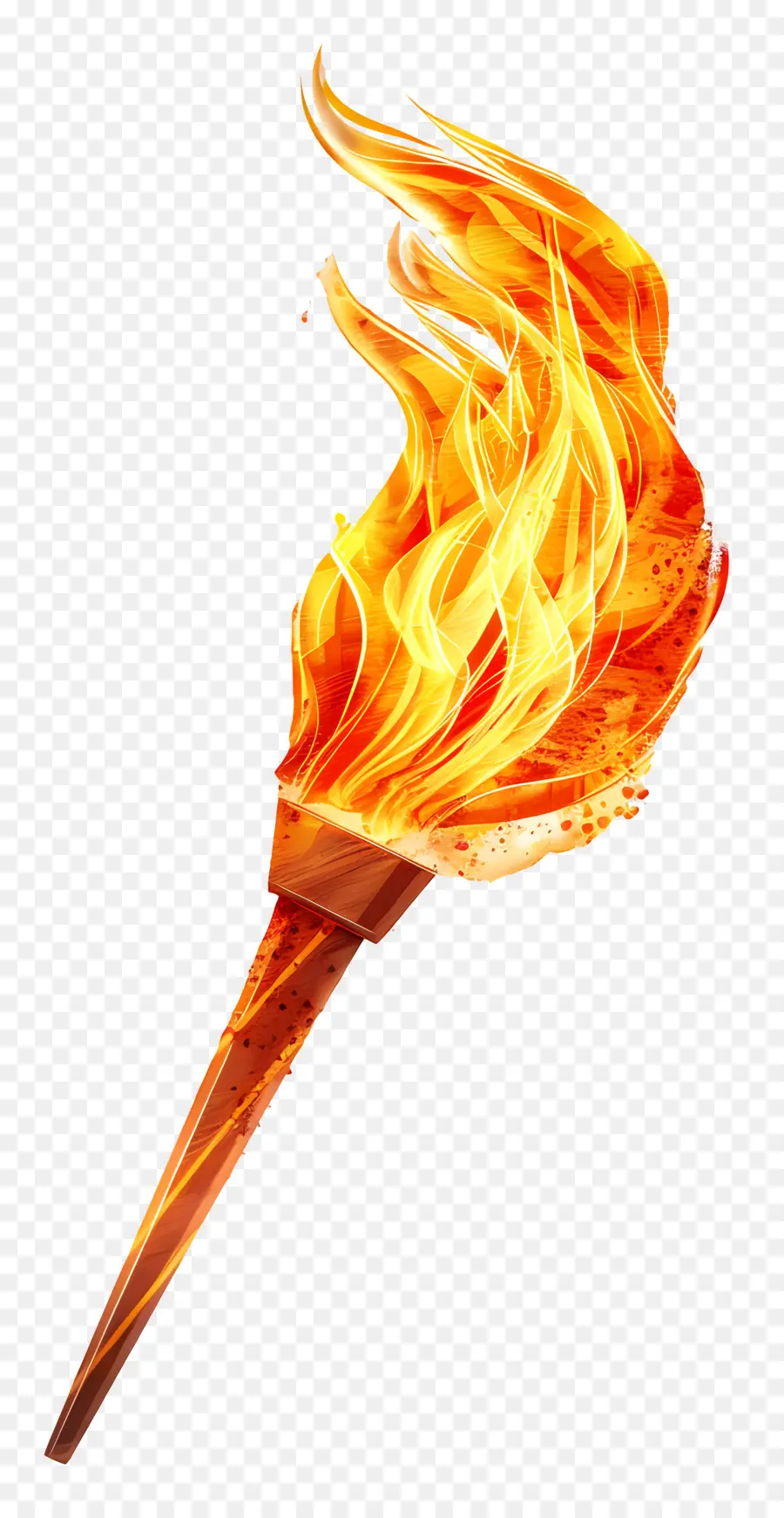 Олимпийский факел，Огонь PNG