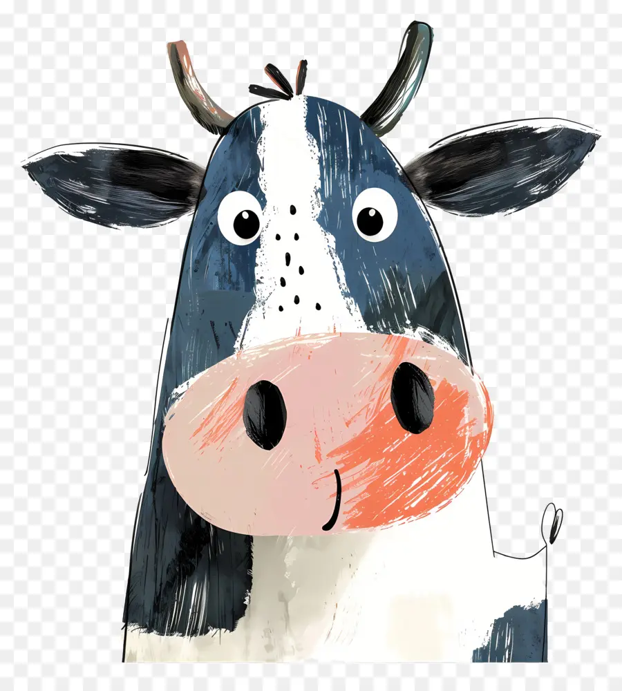Милая корова，Cartoon Cow PNG