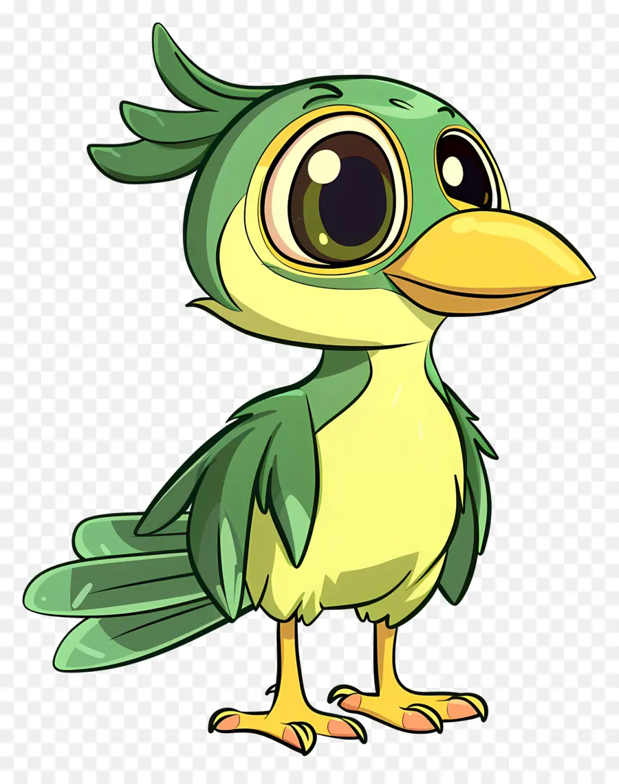 мультфильм птица，зеленая птица PNG