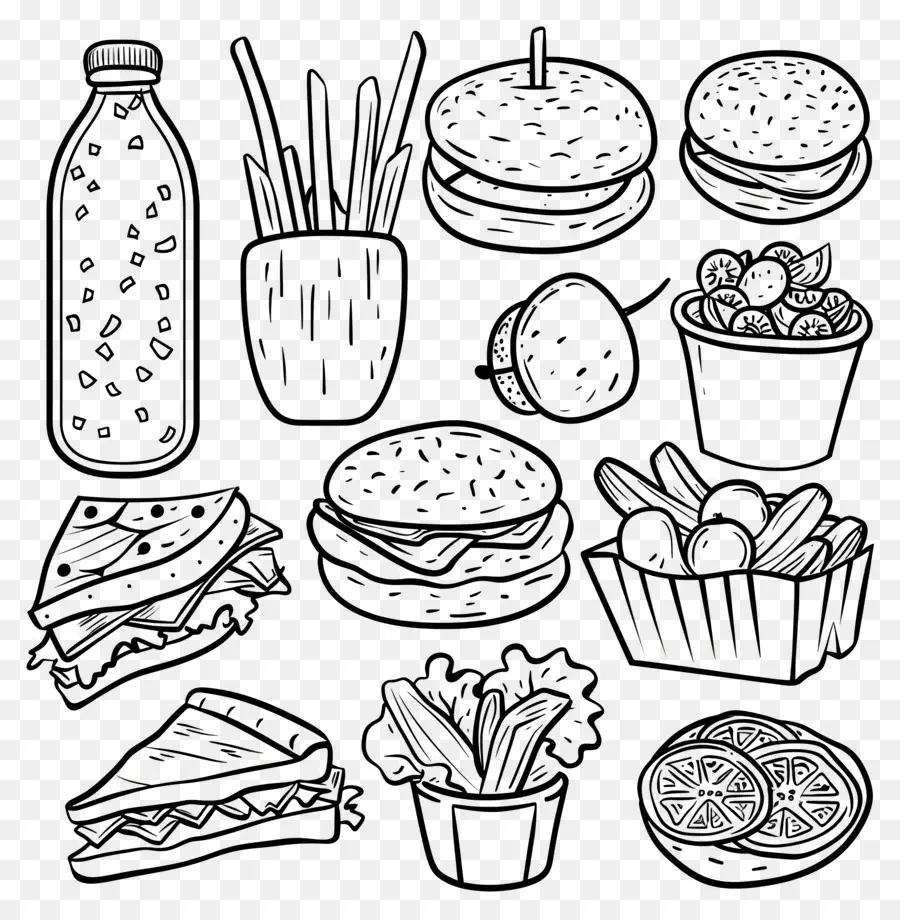 Пищевая схема，Пищевые иллюстрации PNG