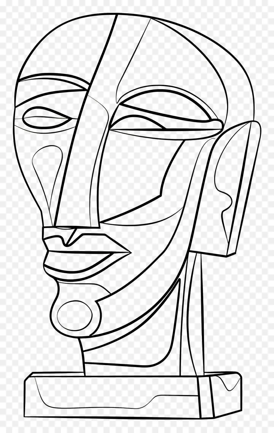 Скульптурная голова，Рисунок PNG