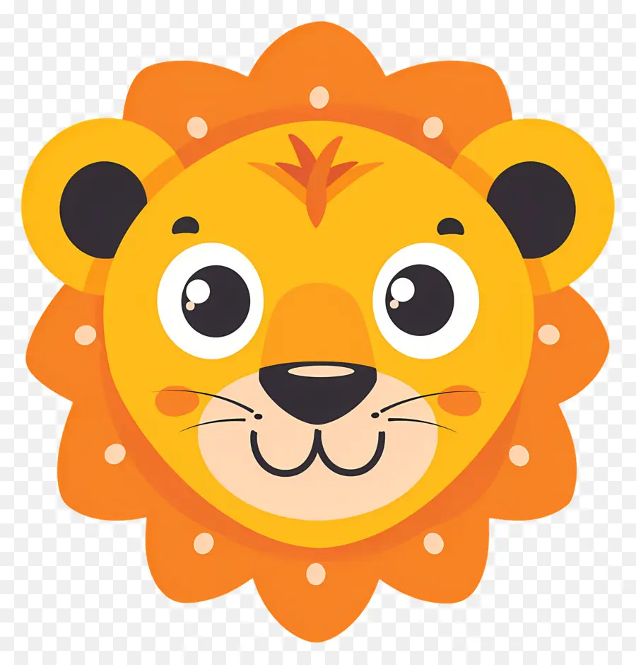 Симпатичное лицо льва，мультфильм Лев PNG