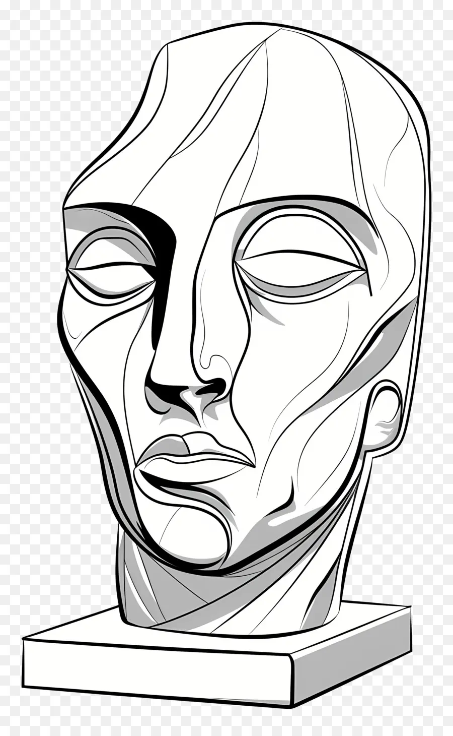 Скульптурная голова，Бюст PNG