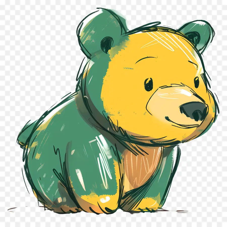 мультфильм медведь，чучело PNG