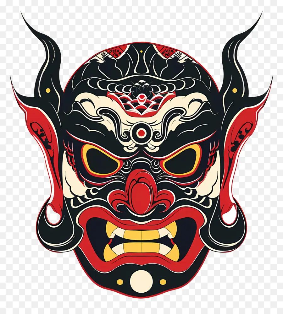 культурная маска，азиатская маска PNG
