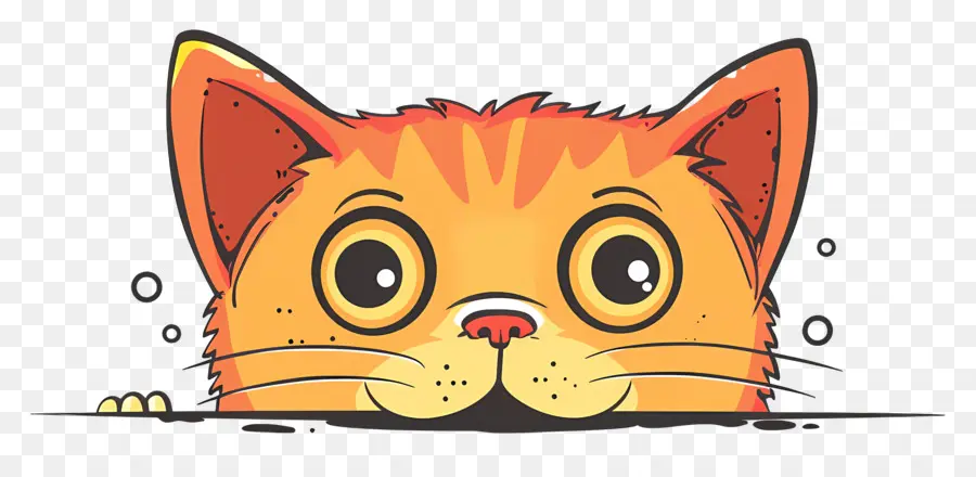 Поглядывая кот，оранжевый кот PNG