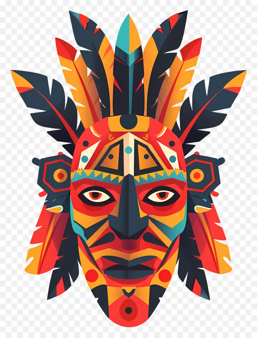 культурная маска，коренной американец PNG